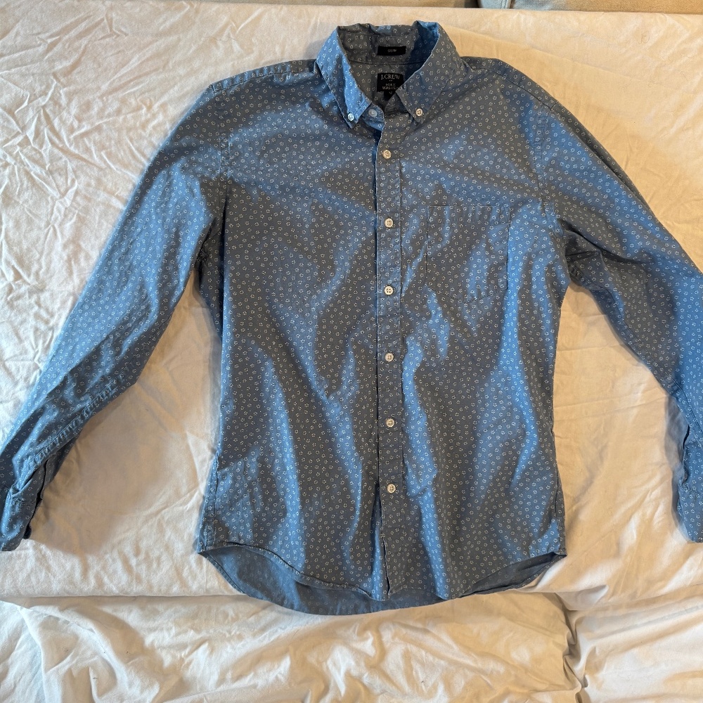 JCrew Mens Longsleeve Flexwashed Slimfit Buttondown